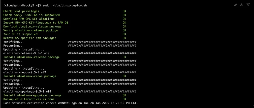 How To Convert From Rocky Linux To AlmaLinux 01