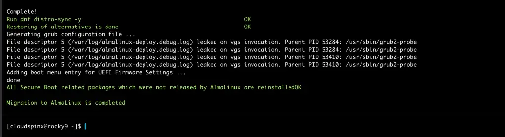 How To Convert From Rocky Linux To AlmaLinux 02