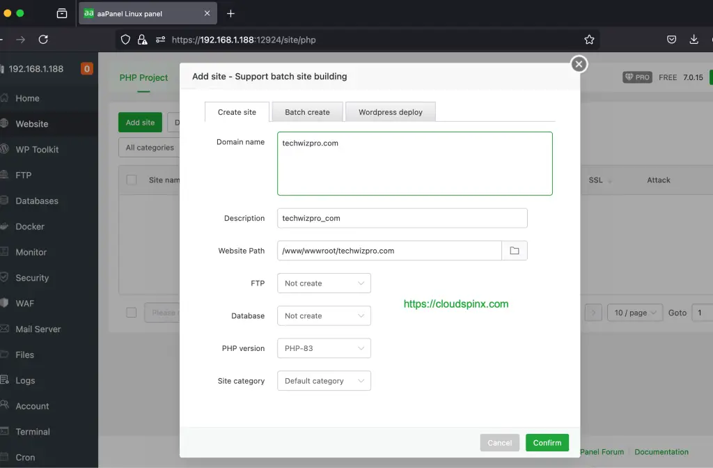 How To Install and Use aaPanel on Debian 07