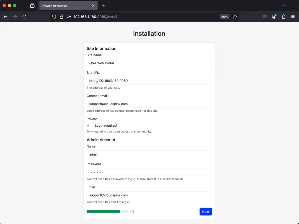 How To Setup QA web portal using Answer 04 1