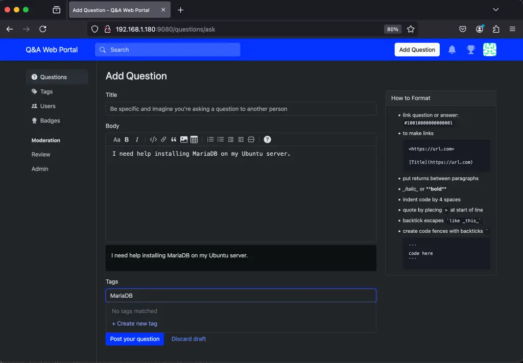 How To Setup QA web portal using Answer 08 1