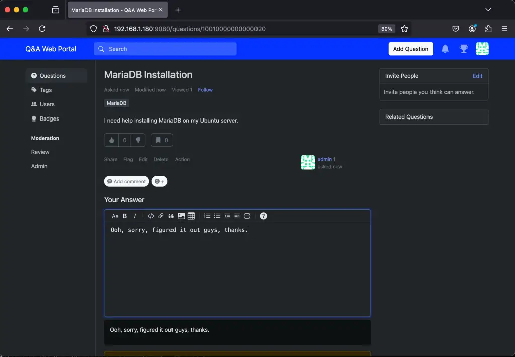 How To Setup QA web portal using Answer 11