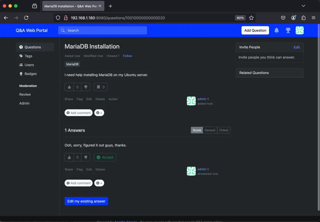 How To Setup QA web portal using Answer 12