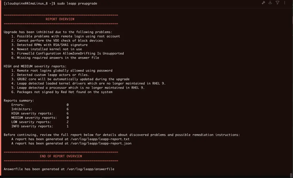 How To Upgrade to AlmaLinux 9 from AlmaLinux 03
