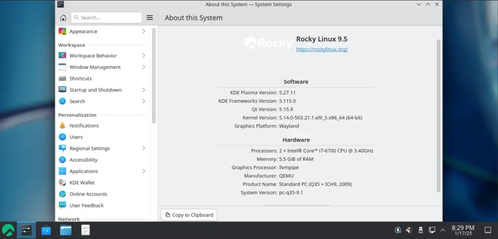 Install KDE Desktop Environment on Rocky Linux 9 04
