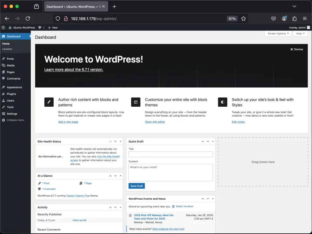 Install WordPress with Apache and Lets Encrypt on Ubuntu 05