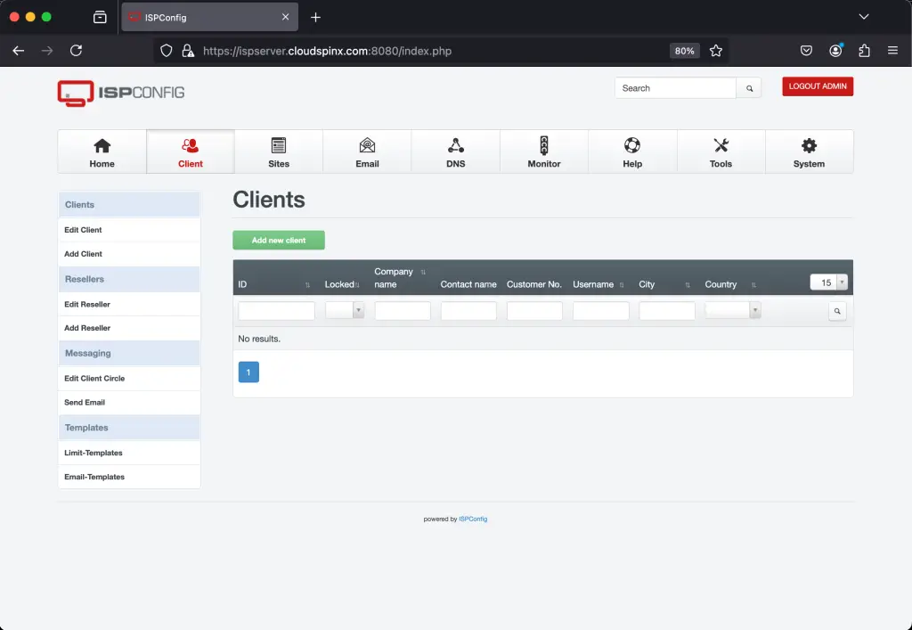 Install and Configure ISPConfig Control Panel on Debian 03