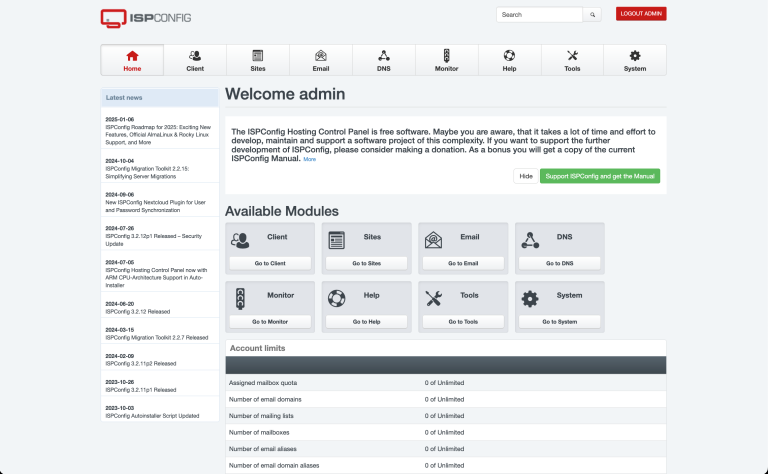 Install and Configure ISPConfig Control Panel on Debian featured