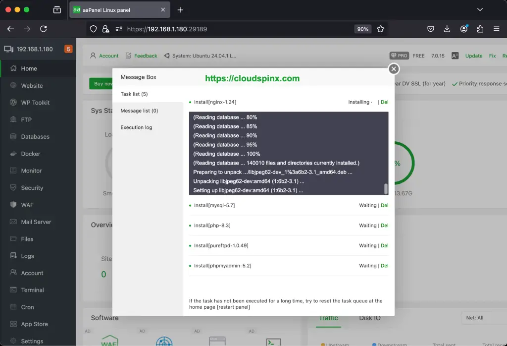 Install and Use aaPanel on Ubuntu 03