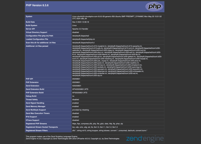 PHP Install Apache Ubuntu Debian