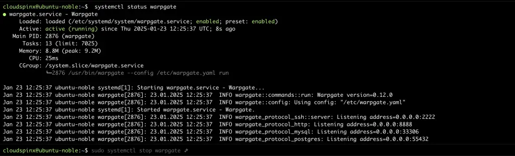 Setup SSH HTTPS and MySQL bastion Server using Warpgate 01
