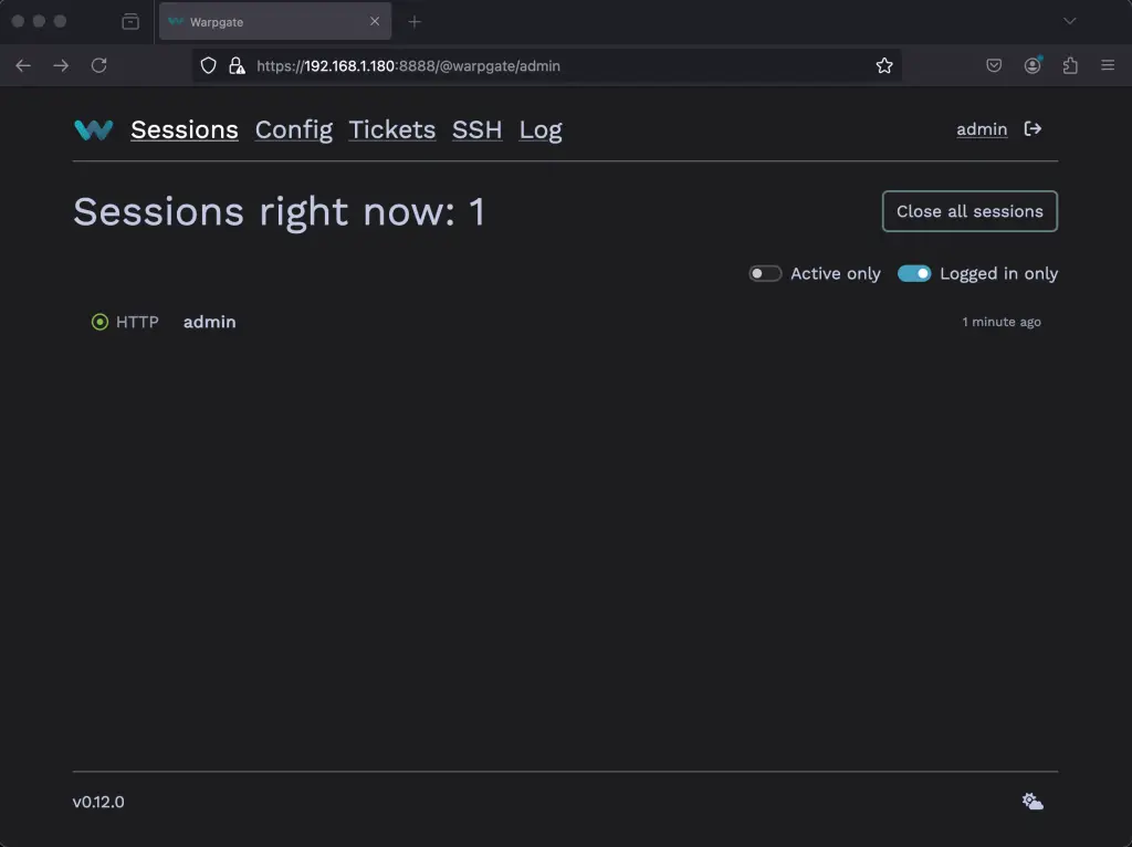 Setup SSH HTTPS and MySQL bastion Server using Warpgate 03