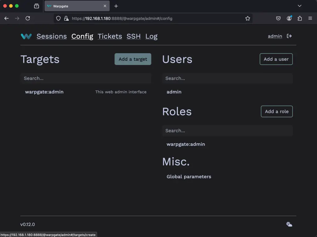 Setup SSH HTTPS and MySQL bastion Server using Warpgate 04
