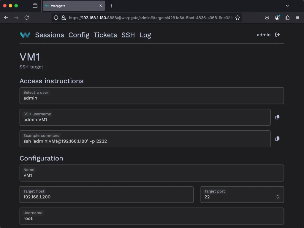 Setup SSH HTTPS and MySQL bastion Server using Warpgate 08