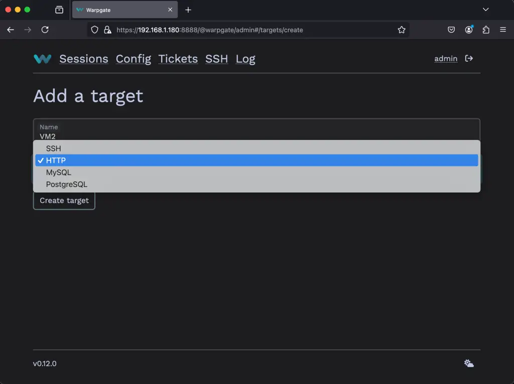 Setup SSH HTTPS and MySQL bastion Server using Warpgate 10