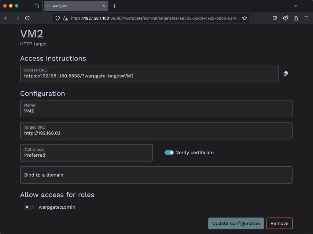 Setup SSH HTTPS and MySQL bastion Server using Warpgate 11