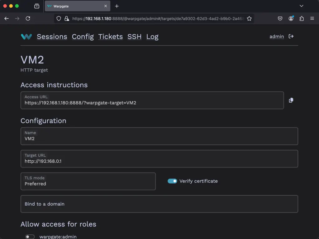 Setup SSH HTTPS and MySQL bastion Server using Warpgate 13 1