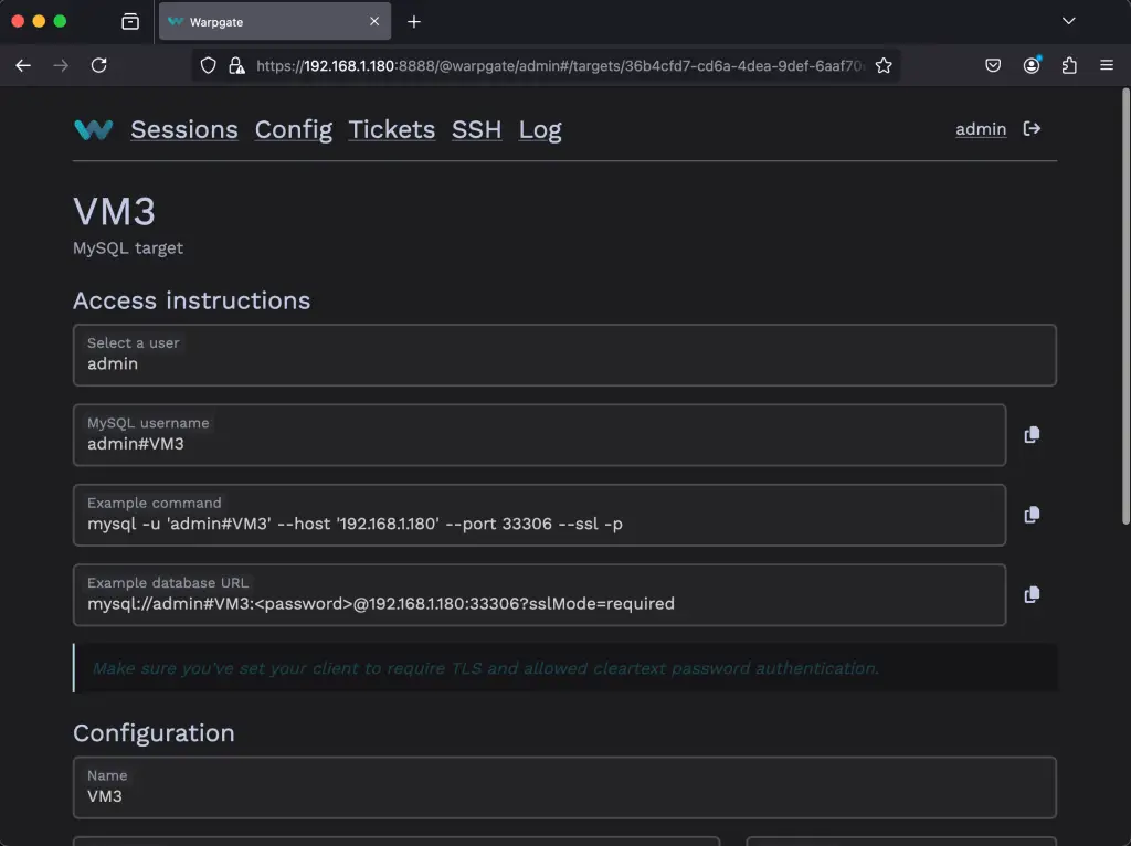 Setup SSH HTTPS and MySQL bastion Server using Warpgate 17