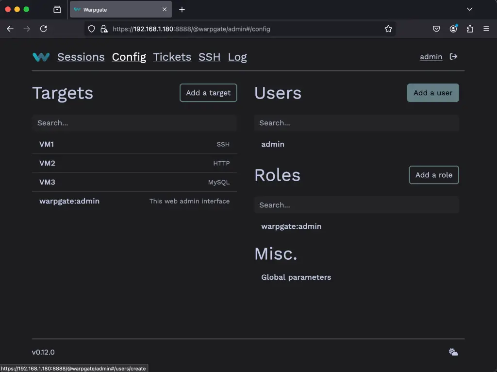 Setup SSH HTTPS and MySQL bastion Server using Warpgate 18