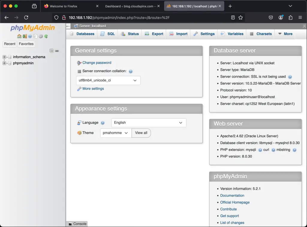how to Install and use phpMyAdmin on Oracle Linux 9 02 1