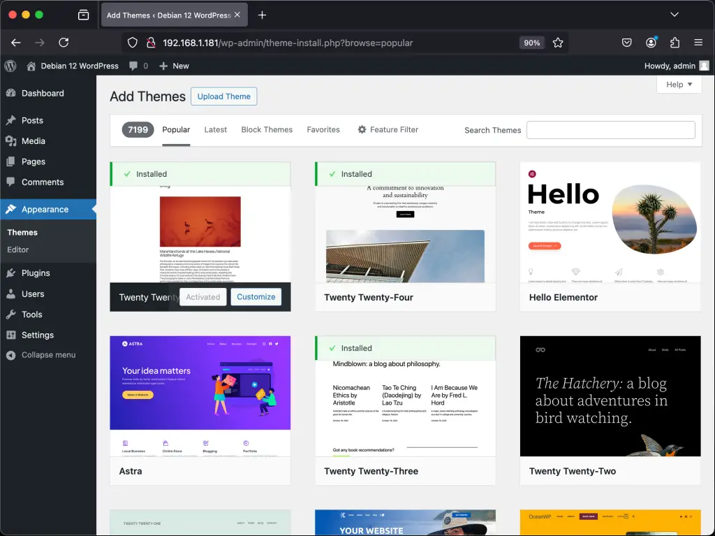 install wordpress with nginx on debian 07