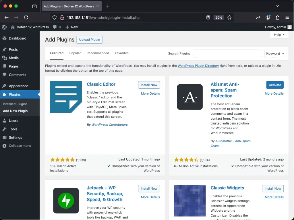install wordpress with nginx on debian 08