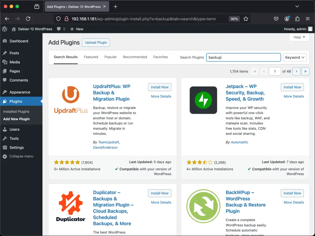 install wordpress with nginx on debian 09