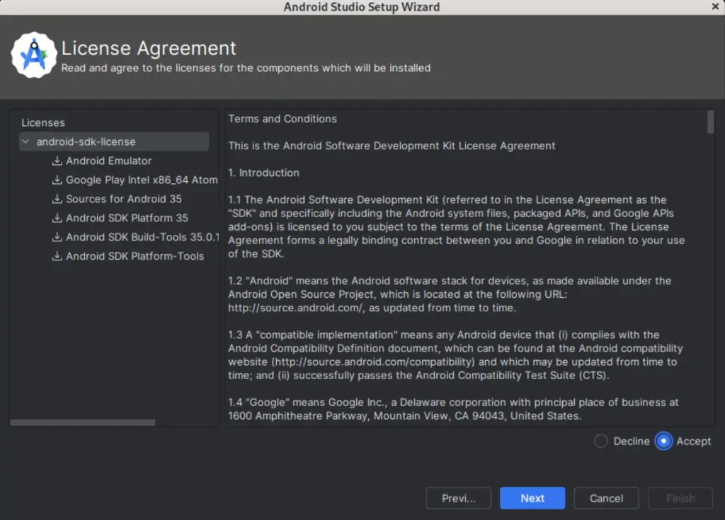 Install Android Studio on Rocky Linux AlmaLinux Oracle Linux 04