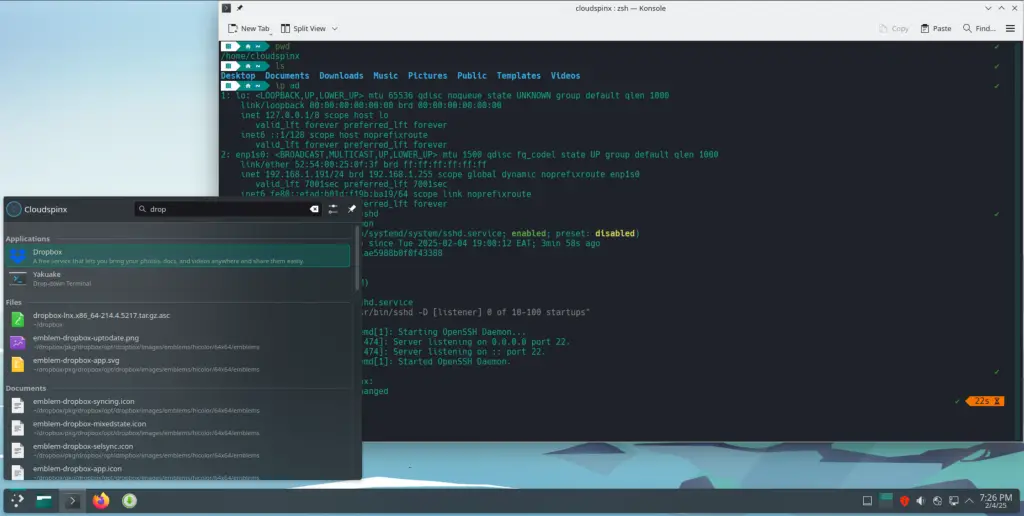 Install Dropbox on Arch Manjaro Garuda EndeavourOS 01
