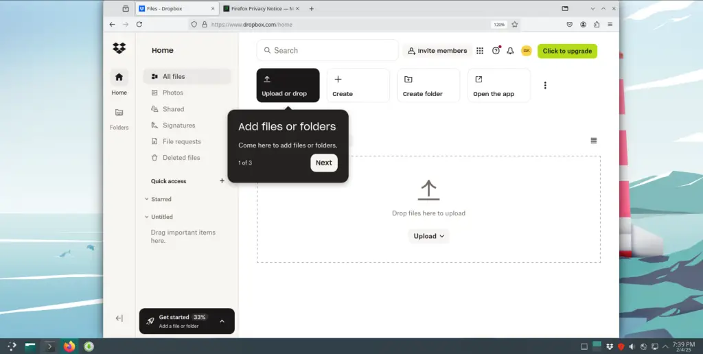 Install Dropbox on Arch Manjaro Garuda EndeavourOS 04