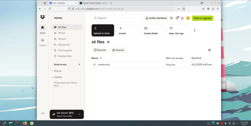 Install Dropbox on Arch Manjaro Garuda EndeavourOS 05