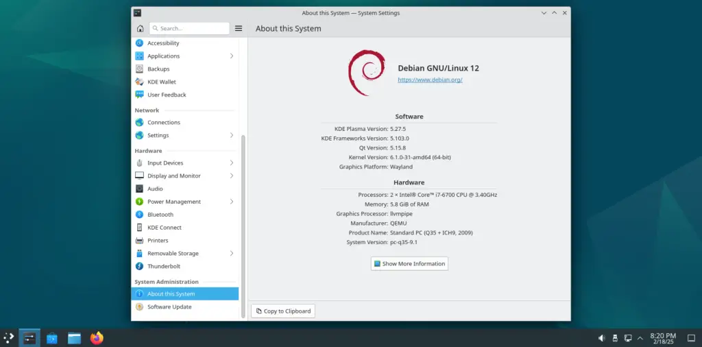 Install KDE Plasma Desktop Environment on Debian 12 06