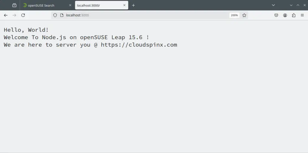 Install Node.js LTS and npm on openSUSE 01