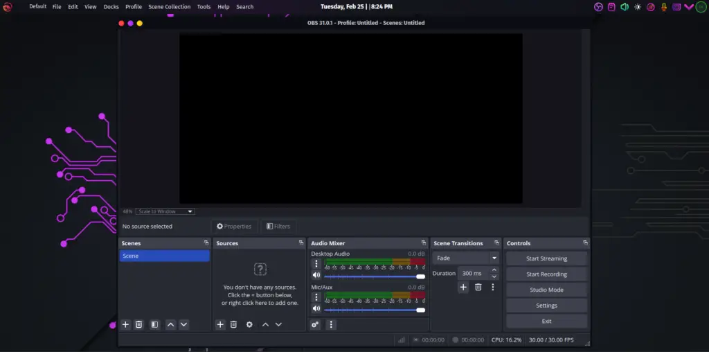 Install OBS Studio on Arch Manjaro GarudaLinux 05