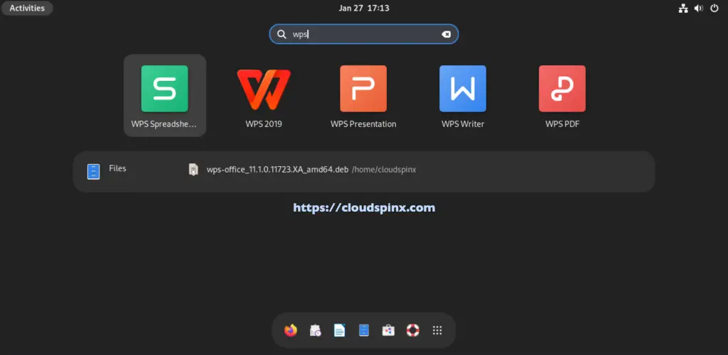 Install WPS Office Suite on Debian 01