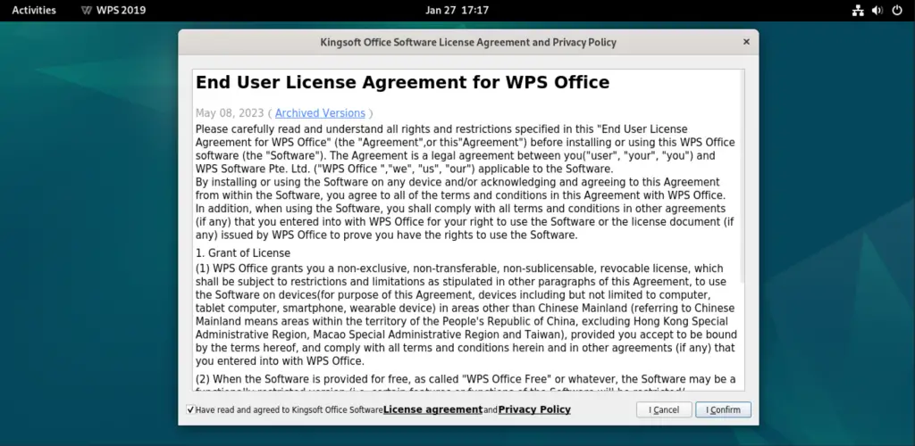 Install WPS Office Suite on Debian 02