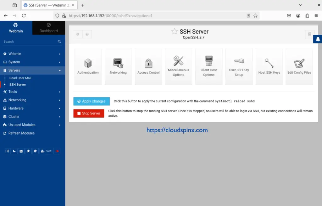 Install Webmin on AlmaLinux 9 Oracle Linux 05