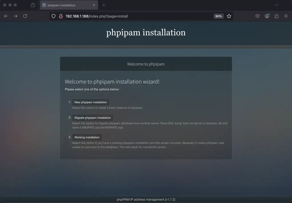 Install and Configure phpIPAM on Debian 01