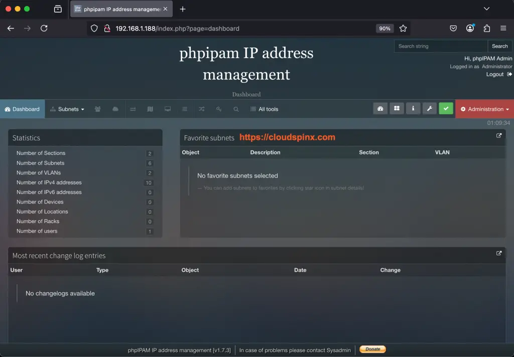 Install and Configure phpIPAM on Debian 06