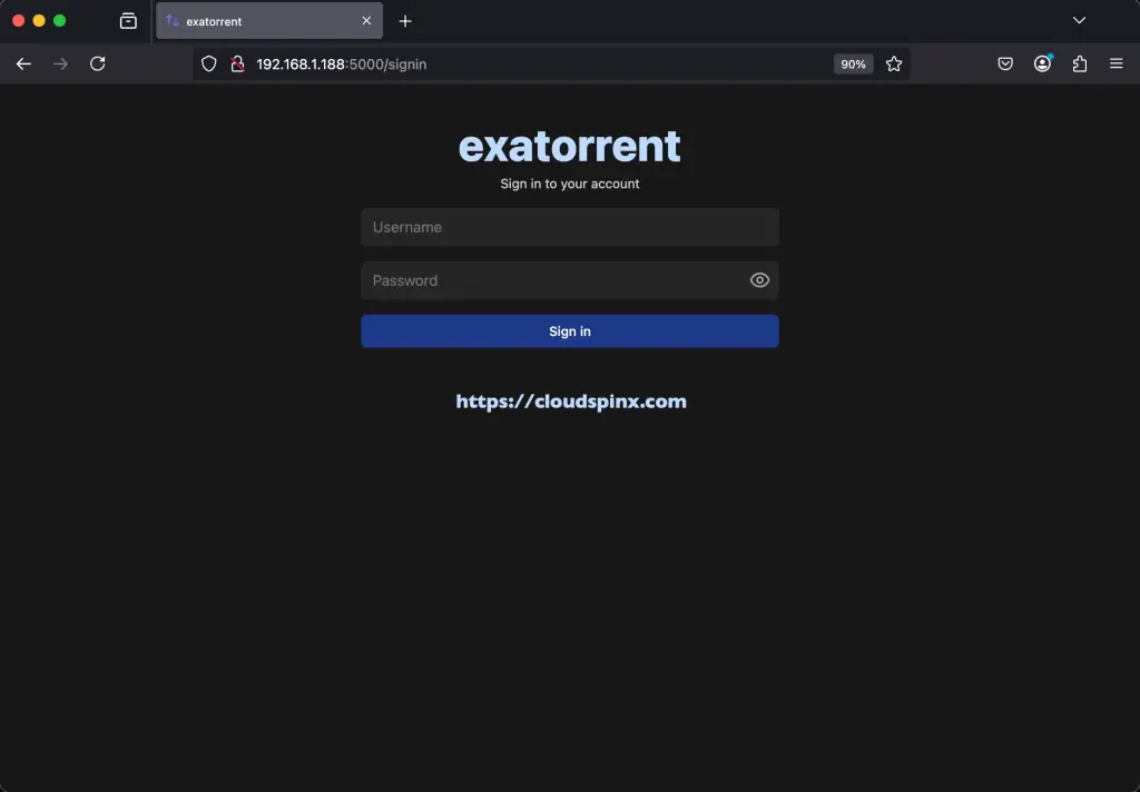Install and Use exatorrent BitTorrent Client with Web UI