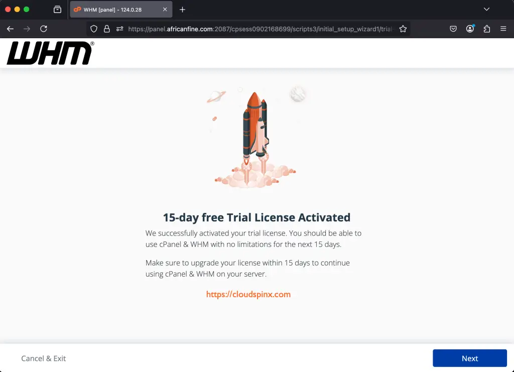 Installing cPanel WHM on RockyLinux AlmaLinux 09