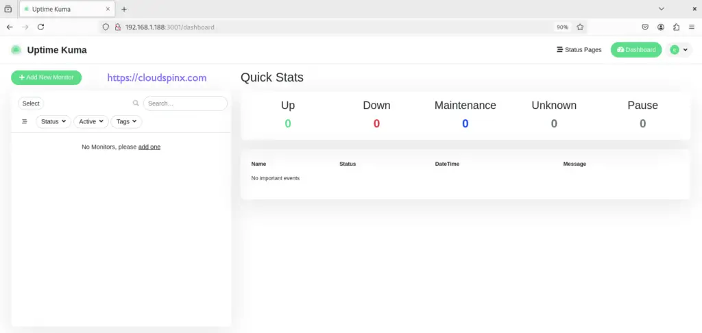 Run Kuma Self hosted Uptime Robot in Docker Container 02