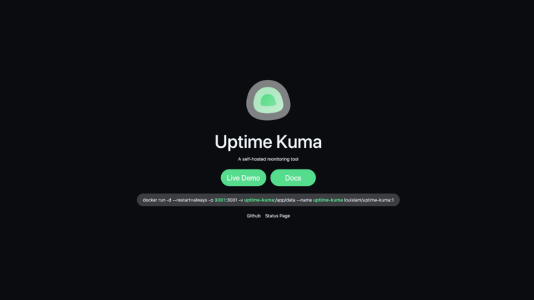 Run Kuma Self hosted Uptime Robot in Docker Container