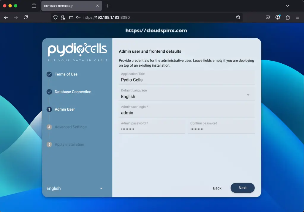 Setup Pydio Cells on Rocky Linux AlmaLinux 03