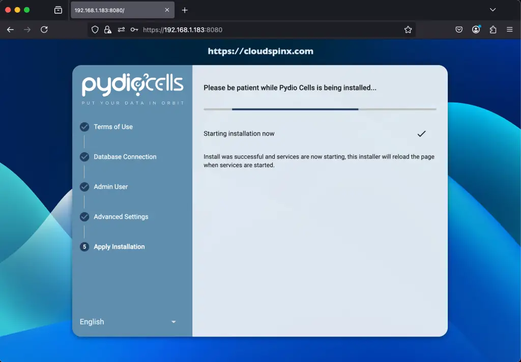 Setup Pydio Cells on Rocky Linux AlmaLinux 05