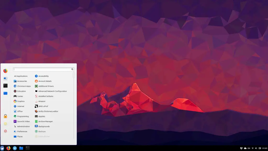 cinnamon desktop environment