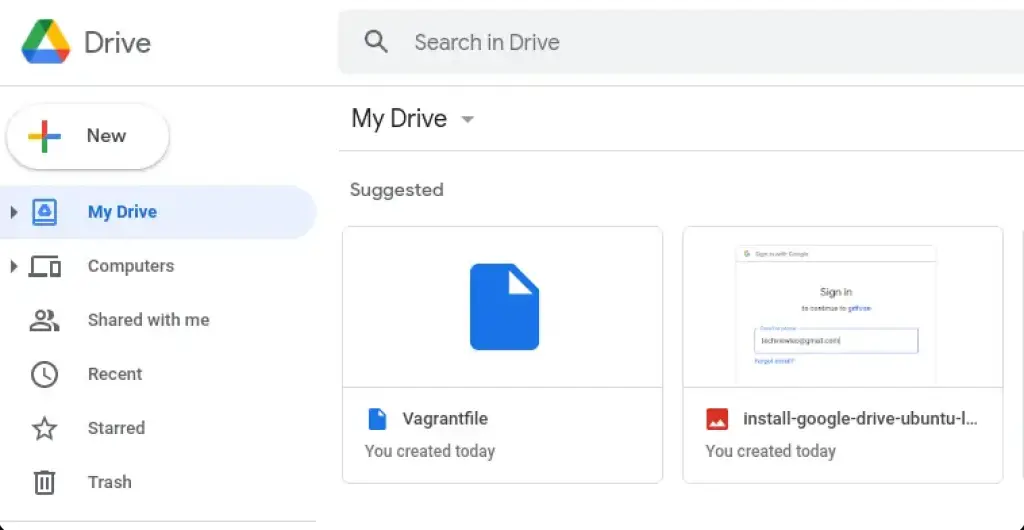 install google drive ubuntu uploads