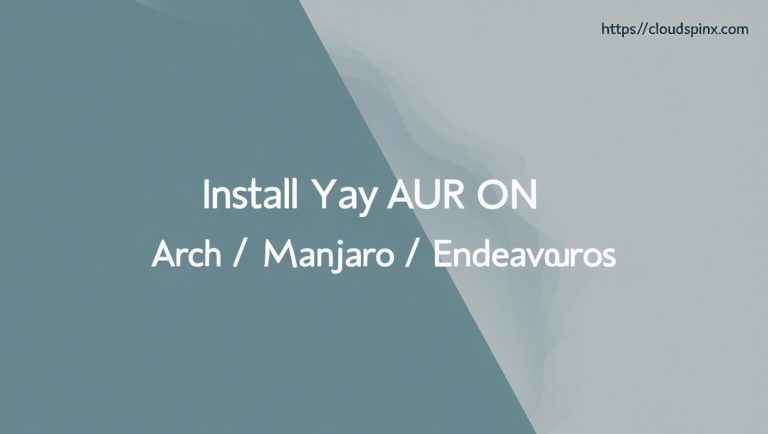 install yay aur arch manjaro endeavouros