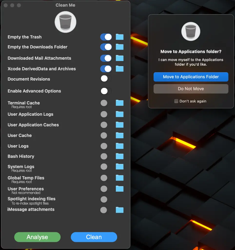 Analyze and Clean Your macOS using Clean Me 03