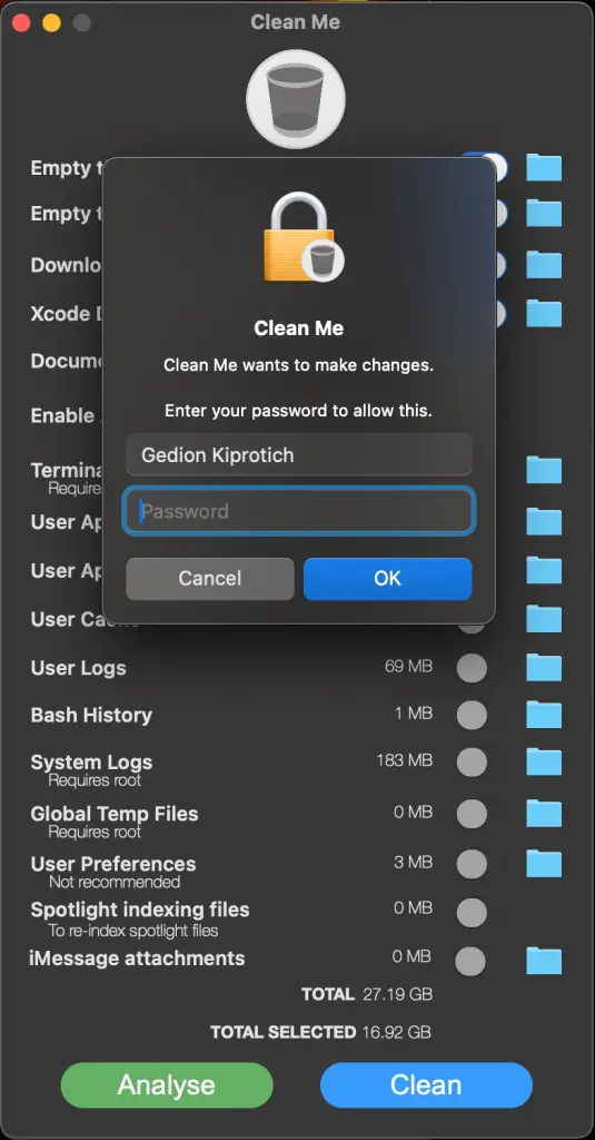 Analyze and Clean Your macOS using Clean Me 05
